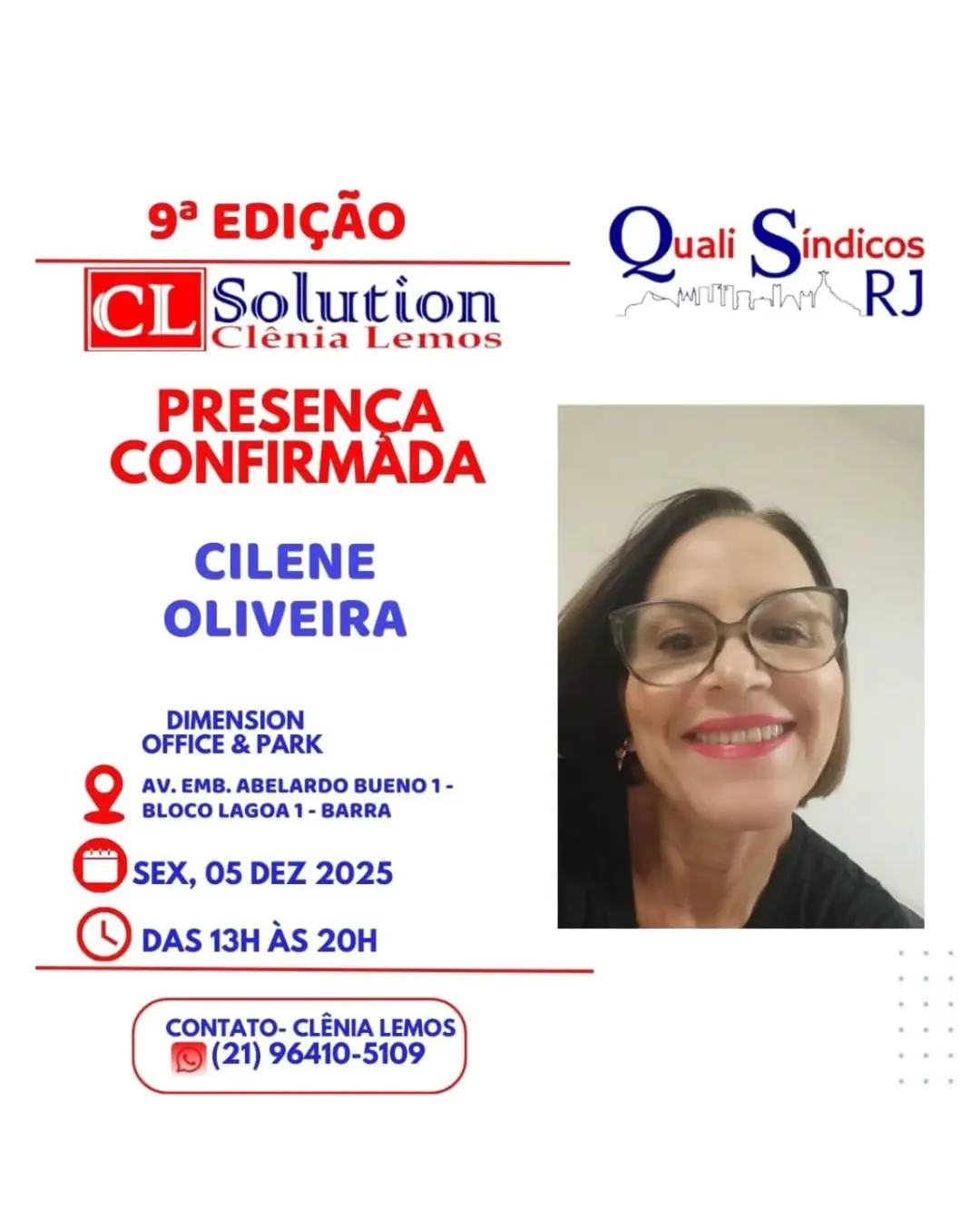 Cilene Oliveira: Presença que Somam no Quali Síndicos RJ e na Gestão Condominial