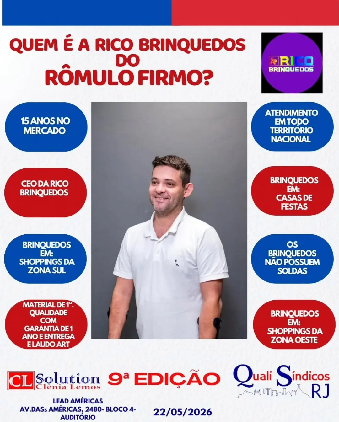 Rômulo Firmo e Rico Brinquedos: Inspiração e Empreendedorismo no QUALI SÍNDICOS RJ