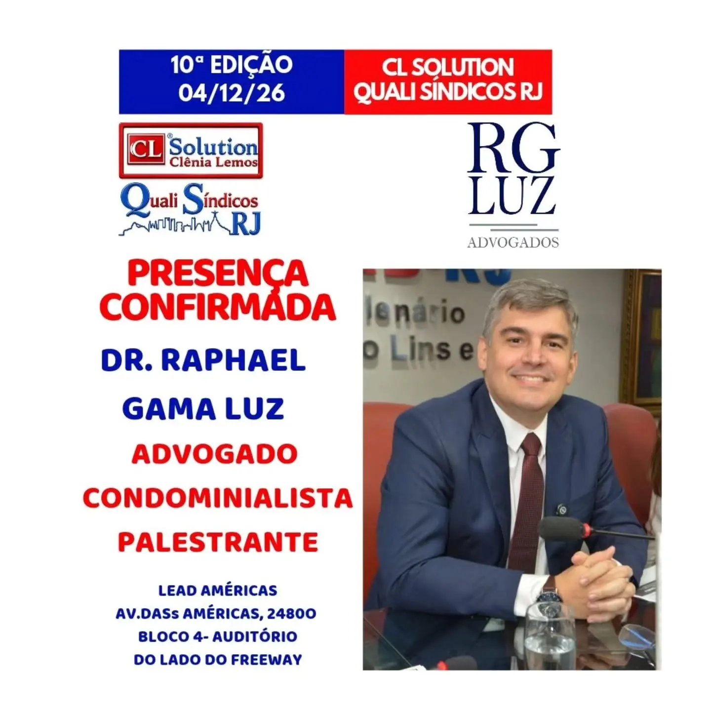 Dr. Raphael Gama Luz: Expertise em Direito Condominial na 10ª Edição Quali Síndicos RJ