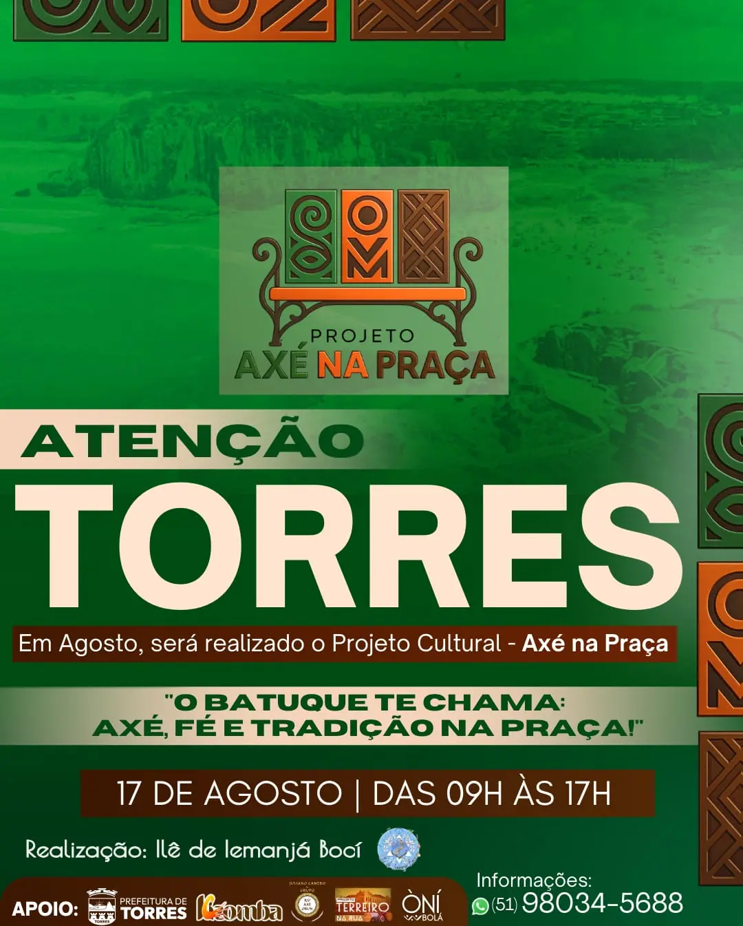 Axé na Praça: Torres Celebra as Religiões de Matriz Africana