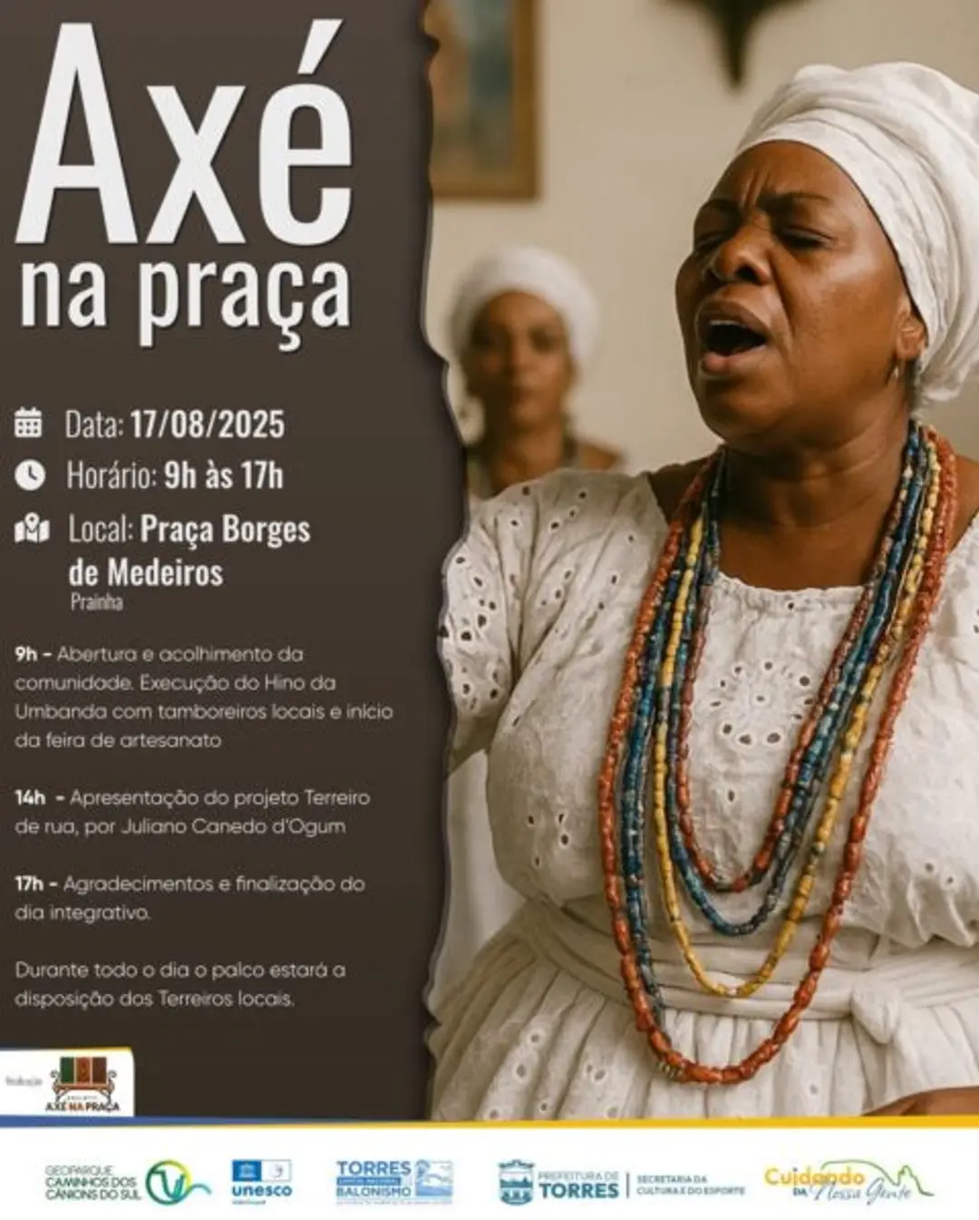 Axé na Praça: Torres Celebra as Religiões de Matriz Africana