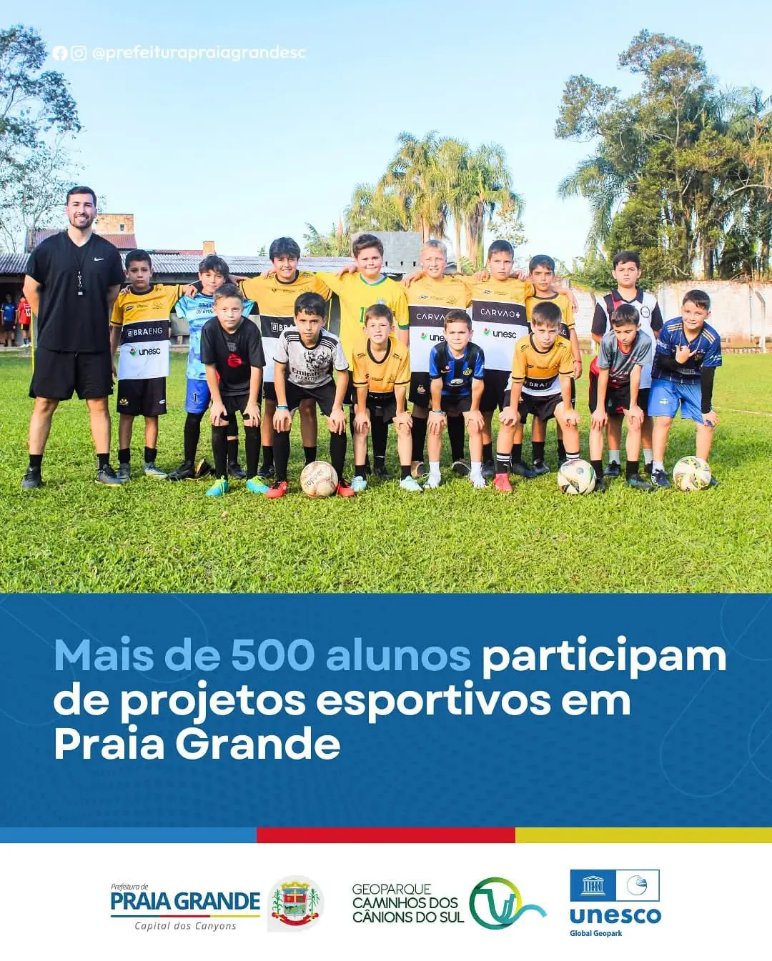 Praia Grande Investe no Esporte: Mais de 500 Alunos Participam de Projetos Esportivos em 2025
