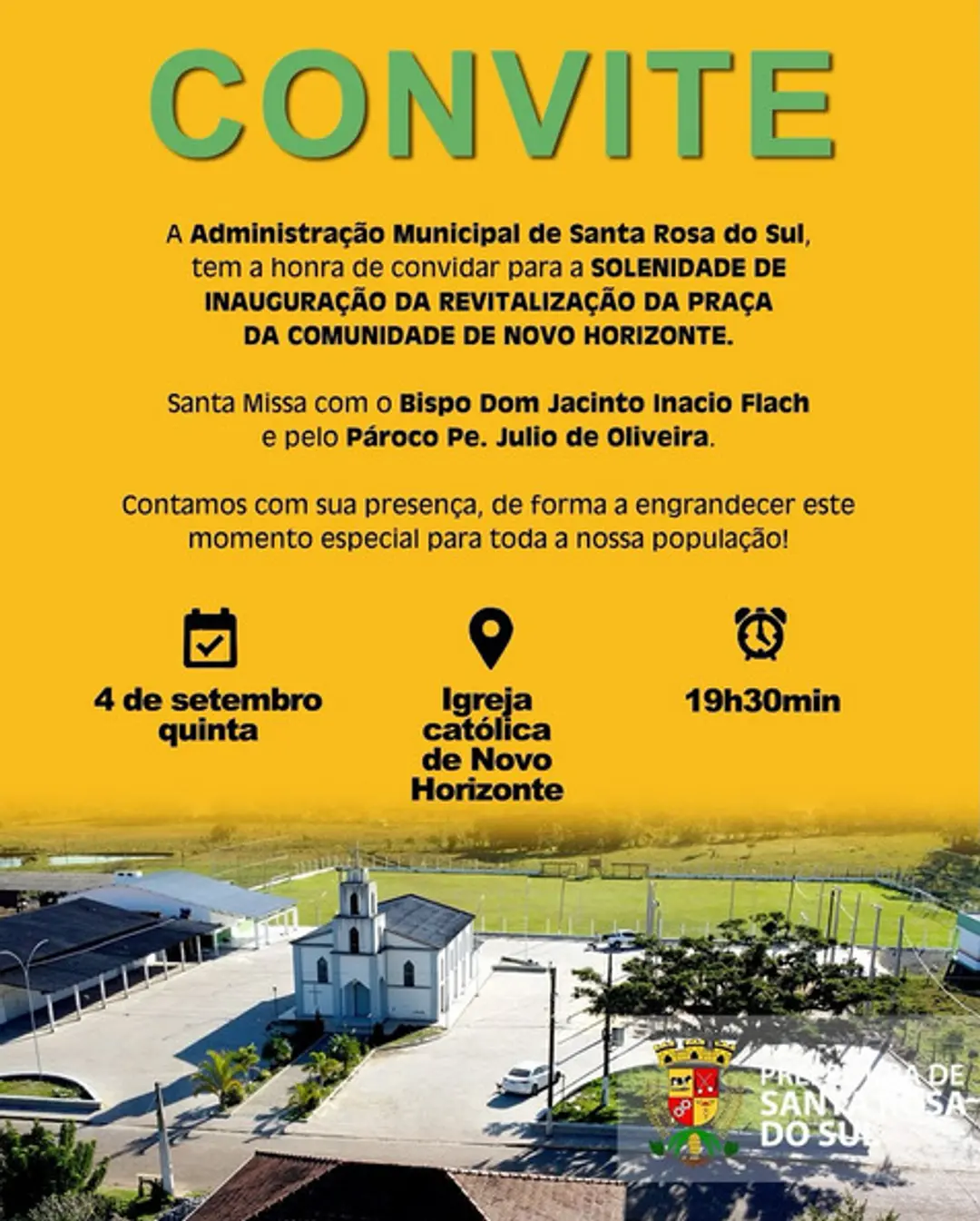Santa Rosa do Sul Celebra Revitalização da Praça da Comunidade de Novo Horizonte