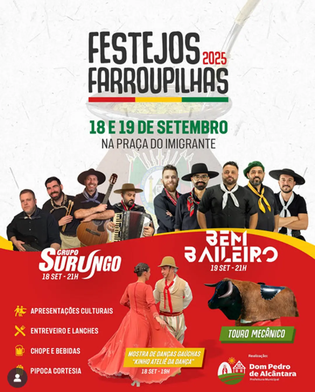 Dom Pedro de Alcântara Celebra os Festejos Farroupilhas 2025 com Programação Cultural Diversificada