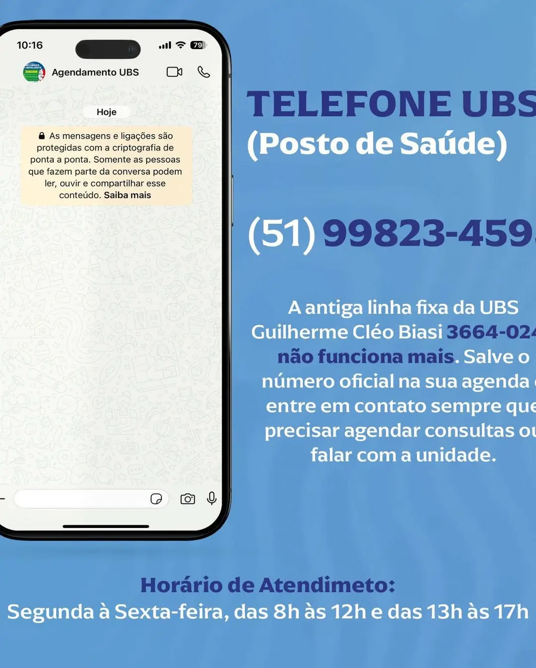 Novo Canal de Contato da UBS Guilherme Cléo Biasi Facilita Agendamentos em Dom Pedro de Alcântara