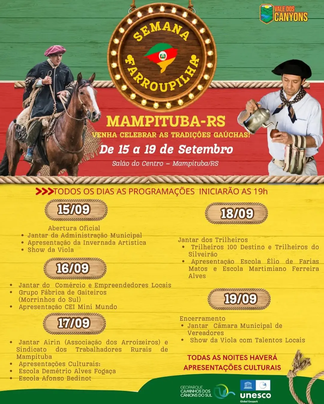 Mampituba Celebra a Semana Farroupilha com Programação Especial