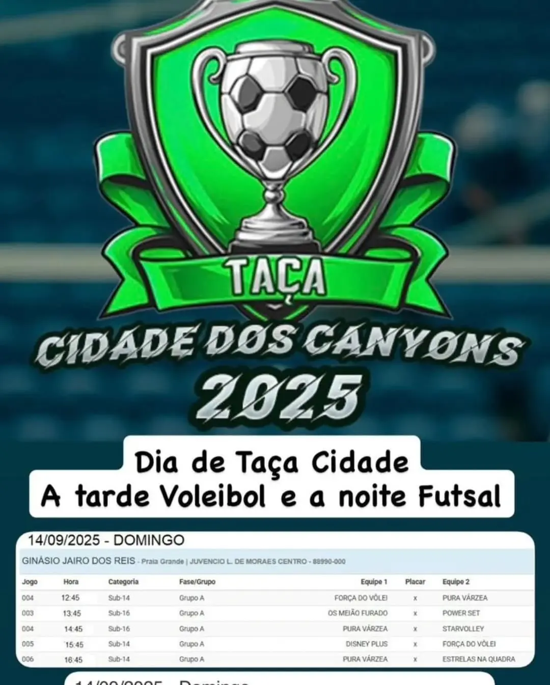 Praia Grande (SC) sedia Campeonato de Futsal com grande público e apoio do JC Redação