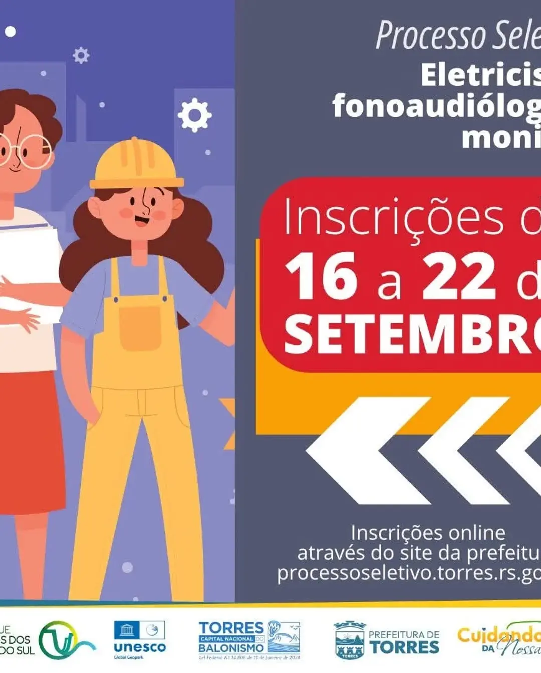 Prefeitura de Torres Abre Processo Seletivo para Eletricista, Fonoaudiólogo e Mais!