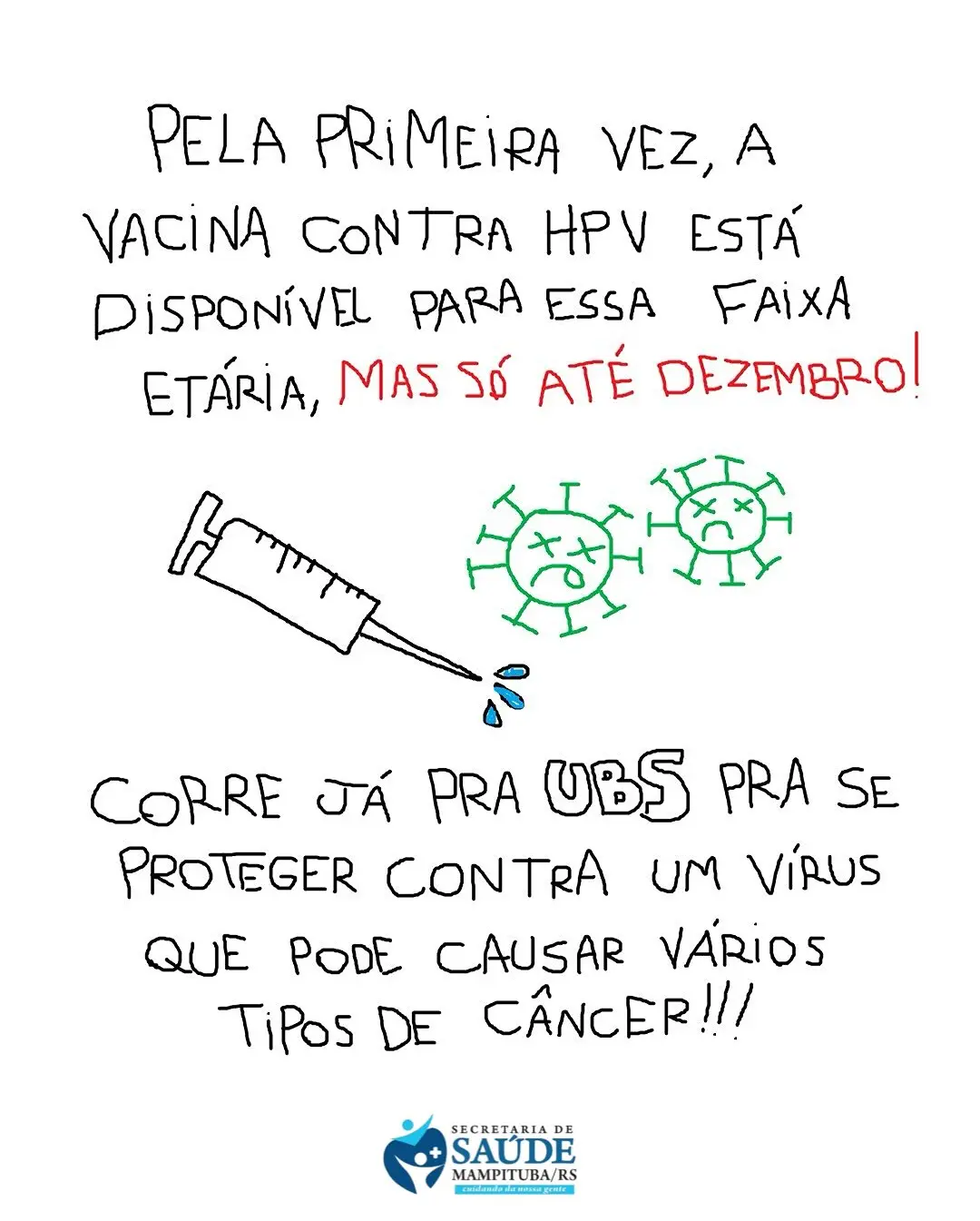Mampituba intensifica vacinação contra HPV para adolescentes de 15 a 19 anos