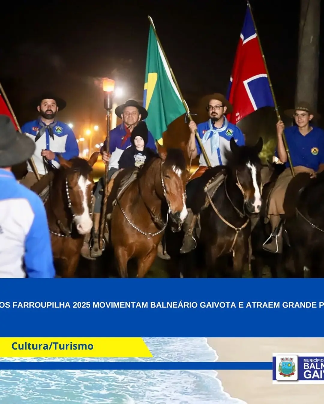 Festejos Farroupilha 2025 em Balneário Gaivota celebram a tradição gaúcha