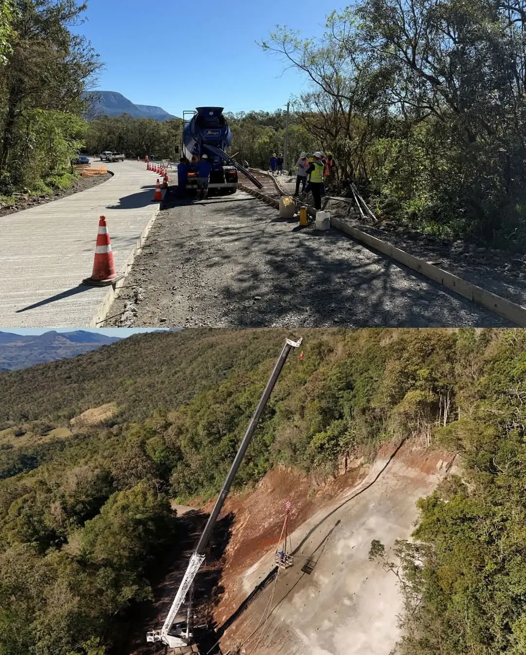 Pavimentação da Serra do Faxinal: Ligação SC-290 em Praia Grande Próxima da Conclusão