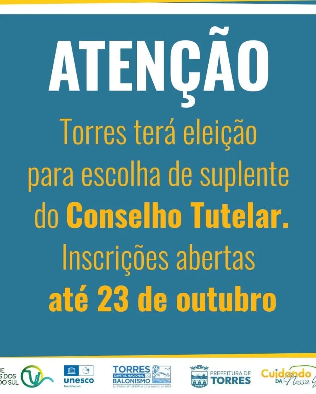 Torres terá eleição suplementar para suplentes do Conselho Tutelar em 2026