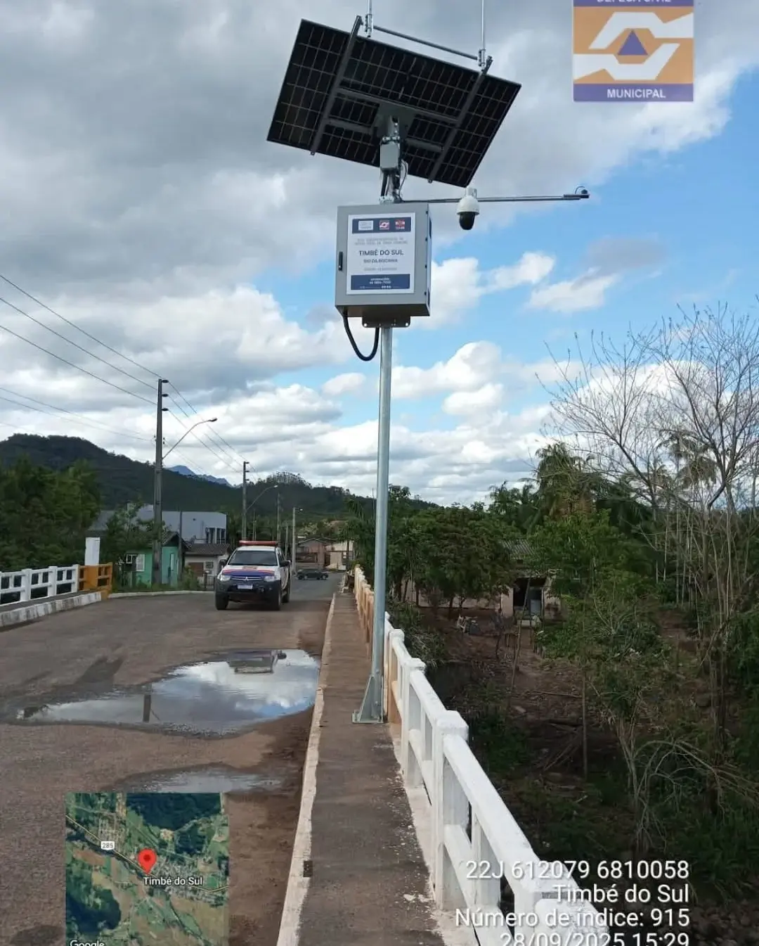 Timbé do Sul Avança no Monitoramento Climático com Nova Estação Hidrometeorológica