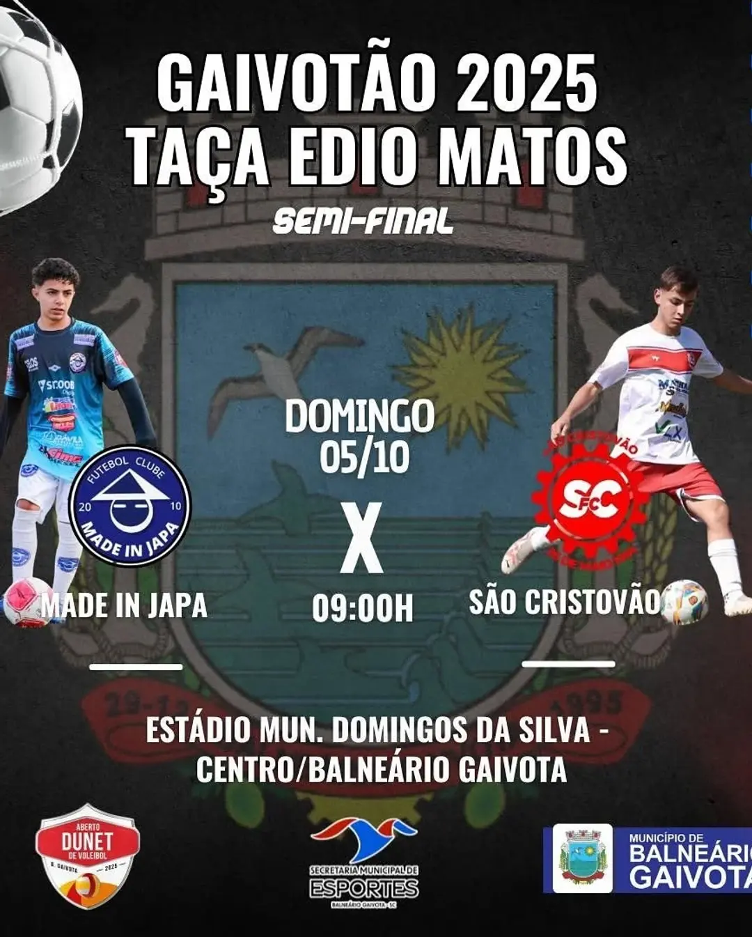 Gaivotão DUNET 2025: Semifinais Agitam Balneário Gaivota Neste Domingo