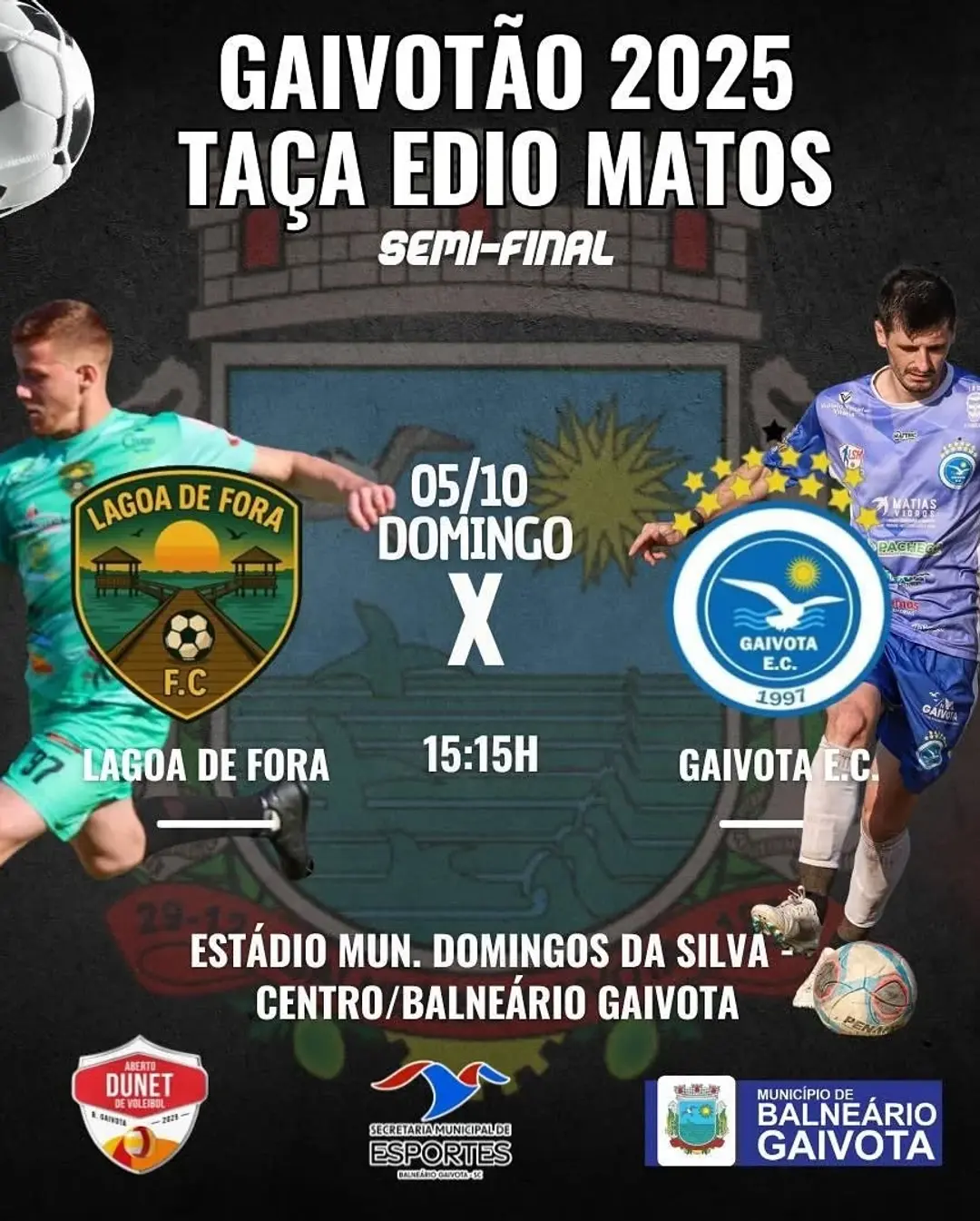 Gaivotão DUNET 2025: Semifinais Agitam Balneário Gaivota Neste Domingo