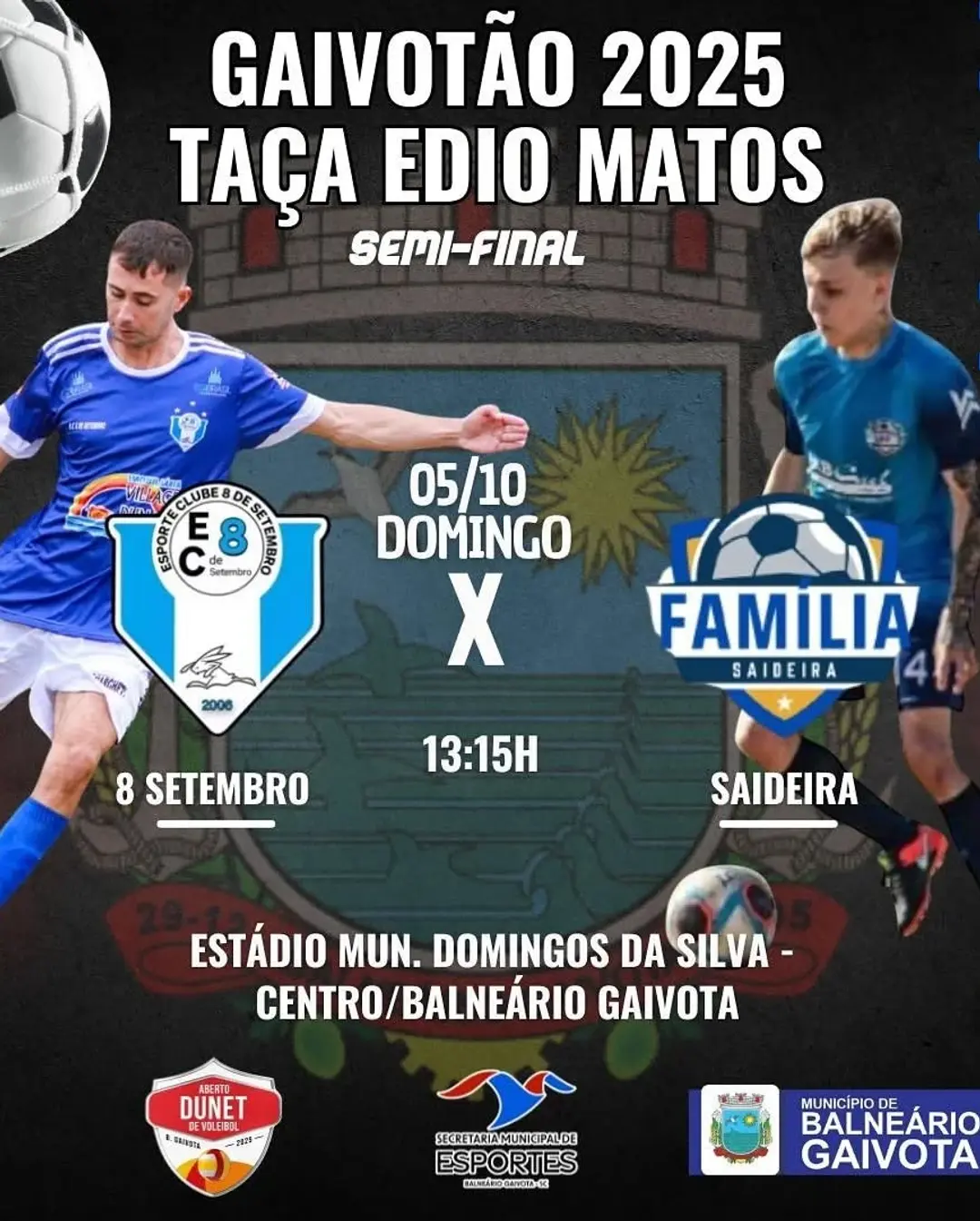 Gaivotão DUNET 2025: Semifinais Agitam Balneário Gaivota Neste Domingo