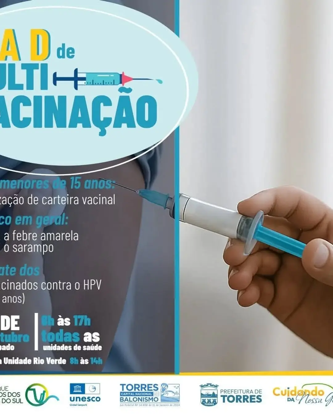 Torres intensifica campanha de multivacinação até o final de outubro