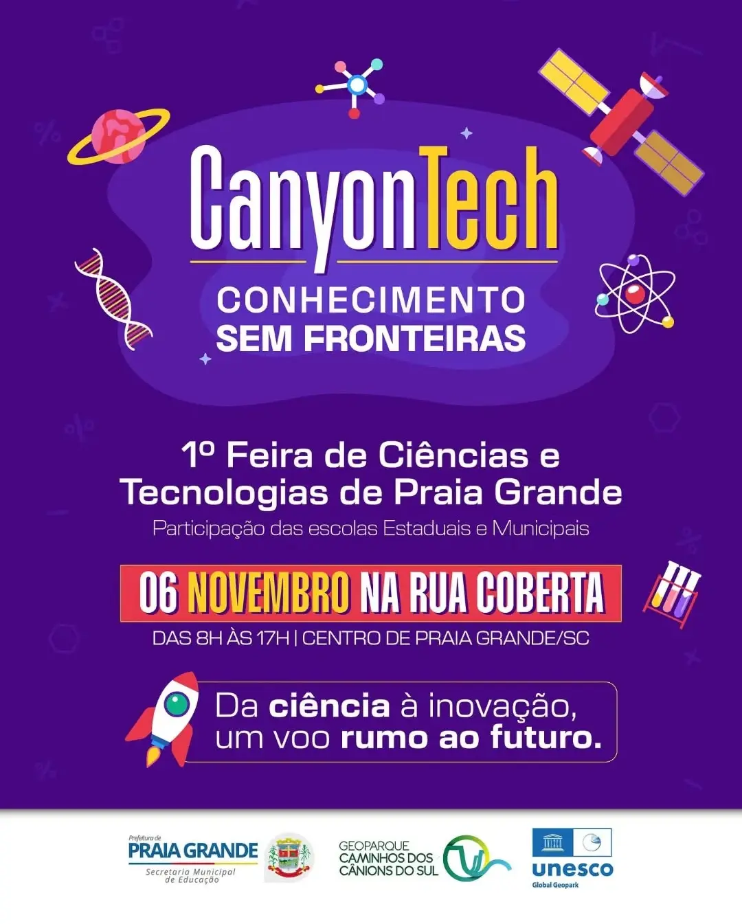 Praia Grande Inova com a 1ª Feira de Ciências e Tecnologias CanyonTech