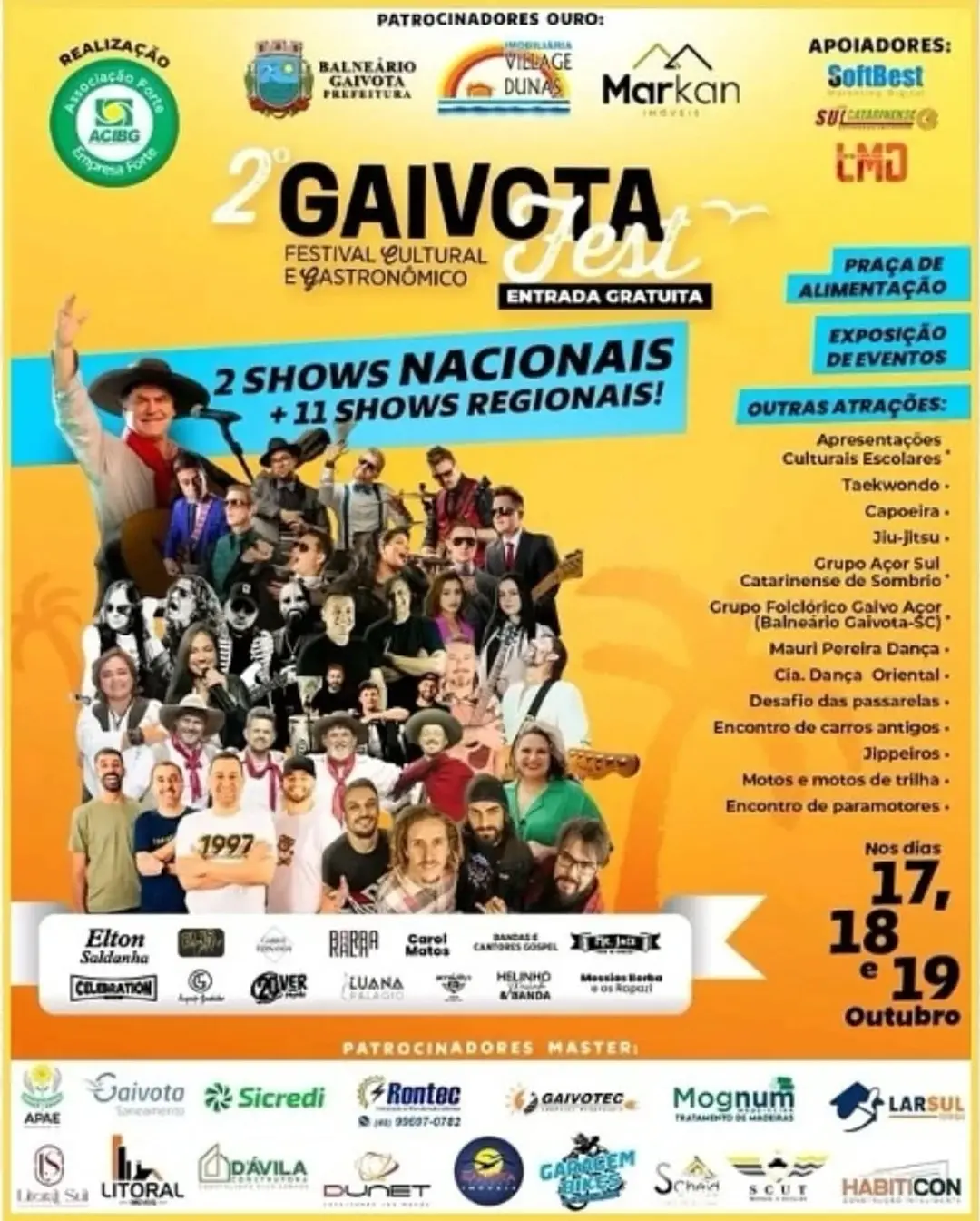 Balneário Gaivota Fest 2025: Prepare-se para Três Dias de Festa e Atrações Gratuitas