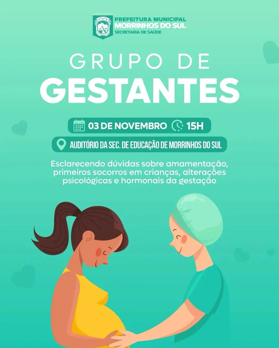 Morrinhos do Sul promove Encontro do Grupo de Gestantes com foco em saúde e bem-estar