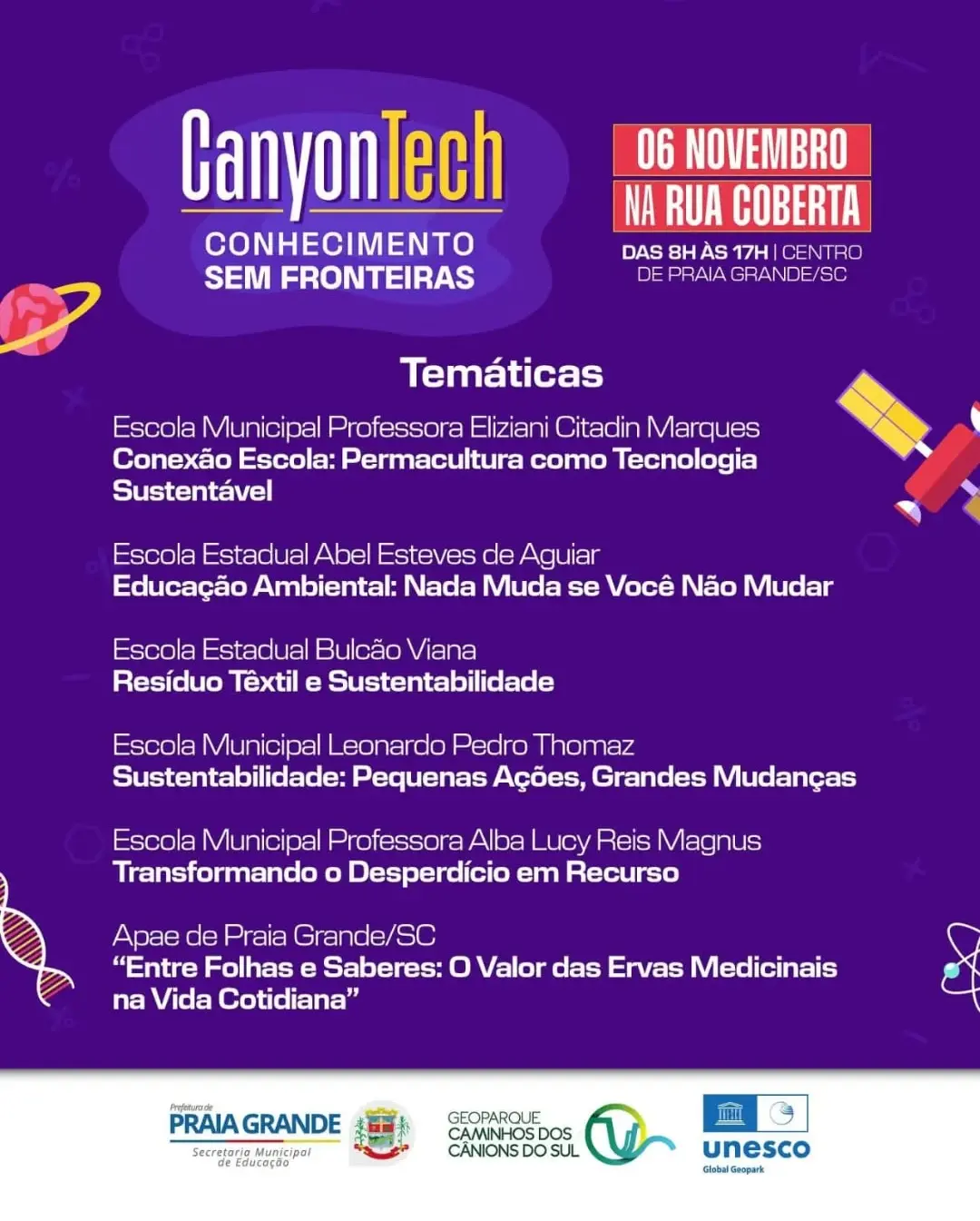 Praia Grande promove 1ª Feira de Ciências e Tecnologias CanyonTech