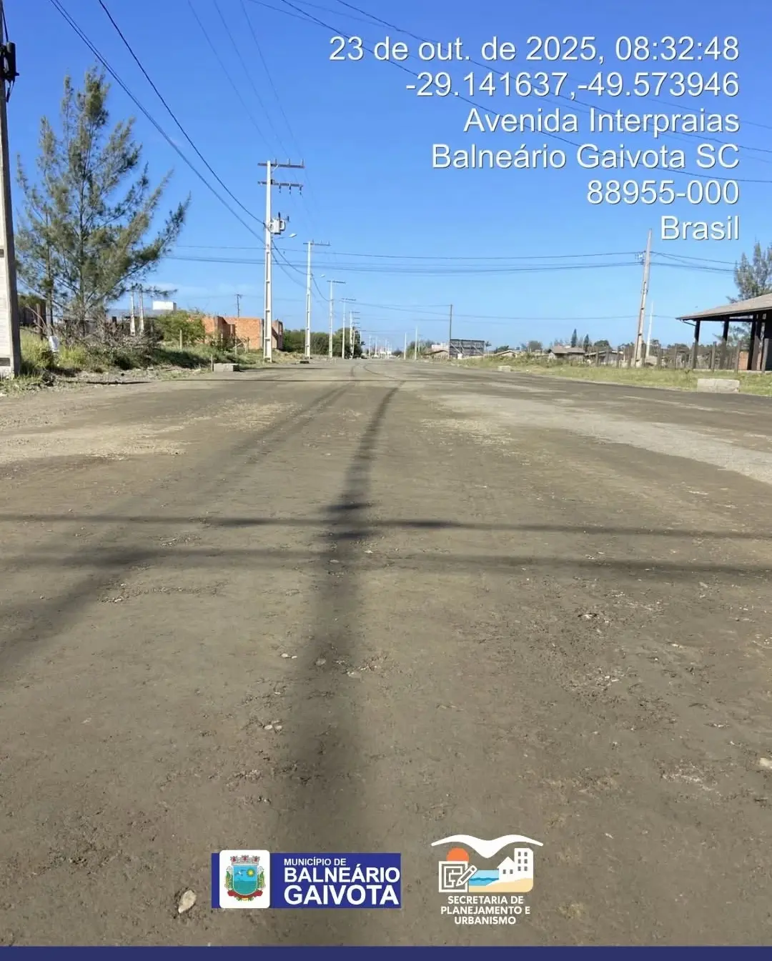 Balneário Gaivota Avança com Obras de Infraestrutura em Diversas Frentes