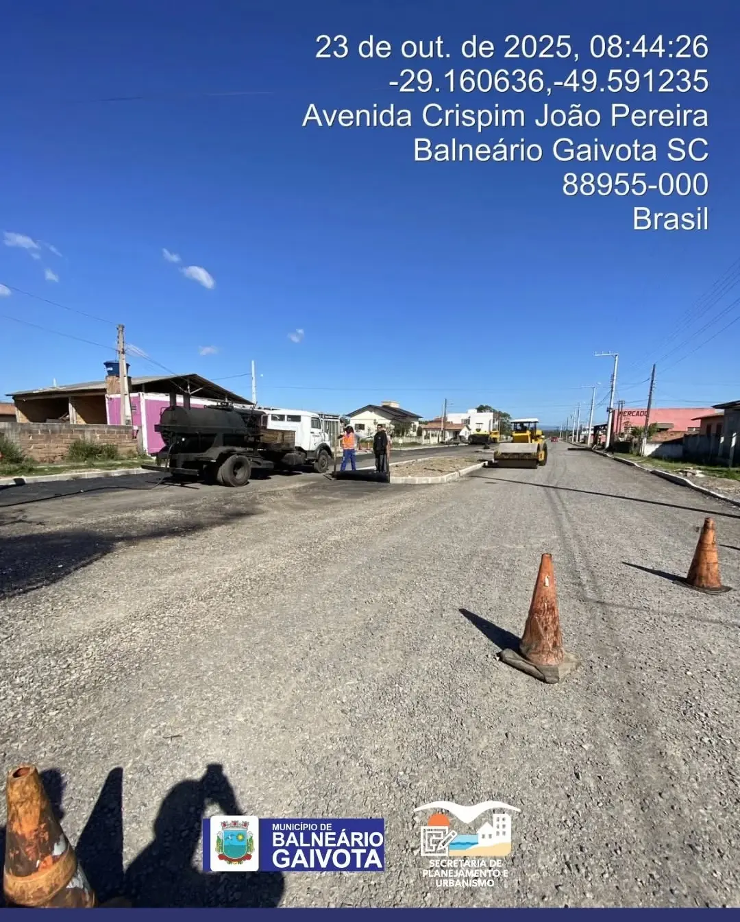 Balneário Gaivota Avança com Obras de Infraestrutura em Diversas Frentes