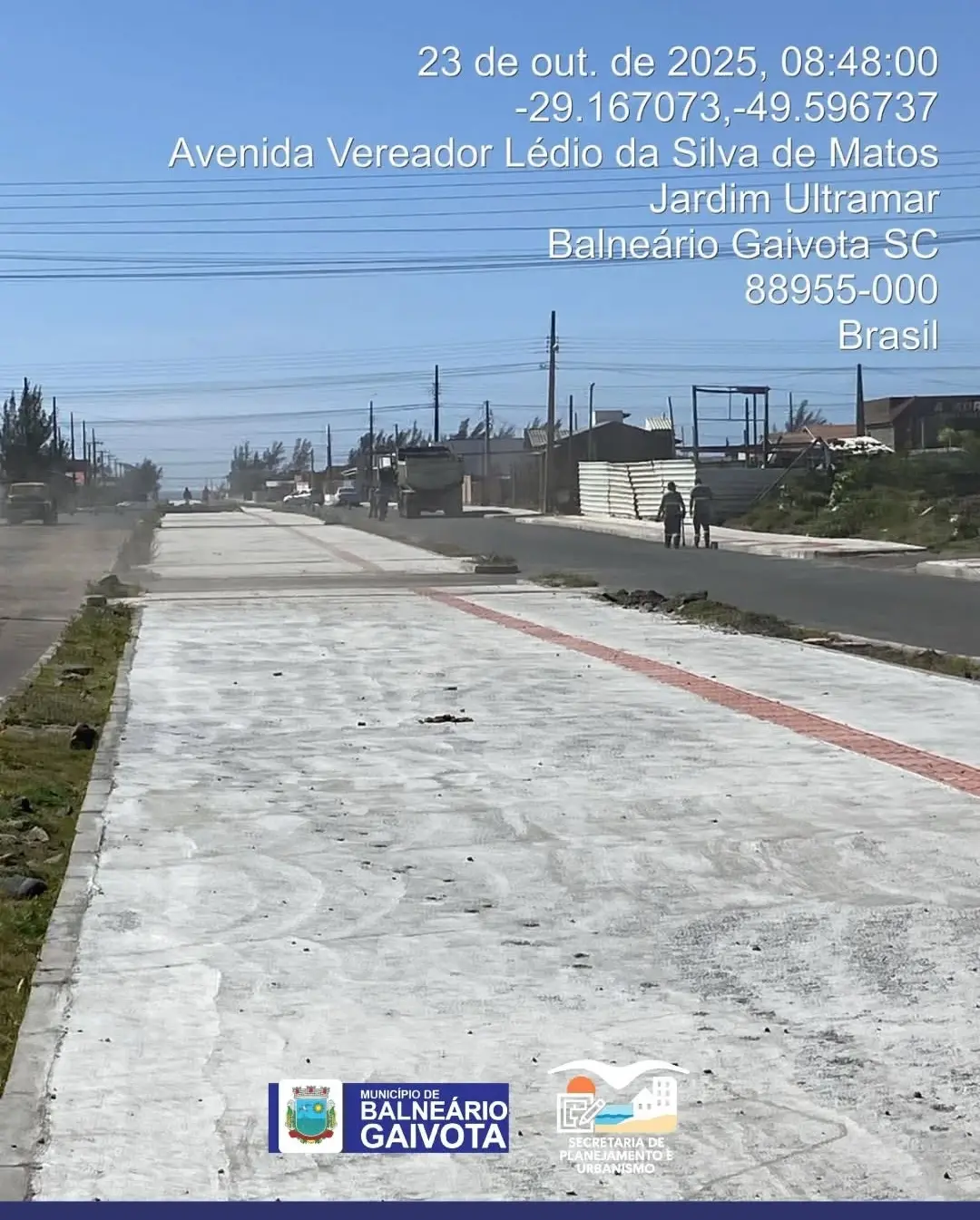 Balneário Gaivota Avança com Obras de Infraestrutura em Diversas Frentes