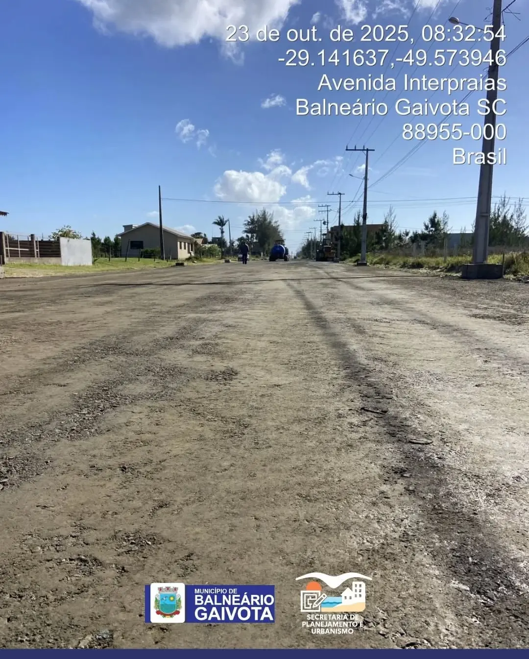 Balneário Gaivota Avança com Obras de Infraestrutura em Diversas Frentes