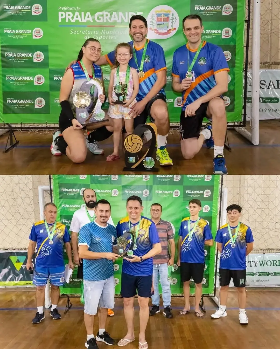 Monstros da PK e Gurias Levantam a Taça no Voleibol Adulto em Praia Grande