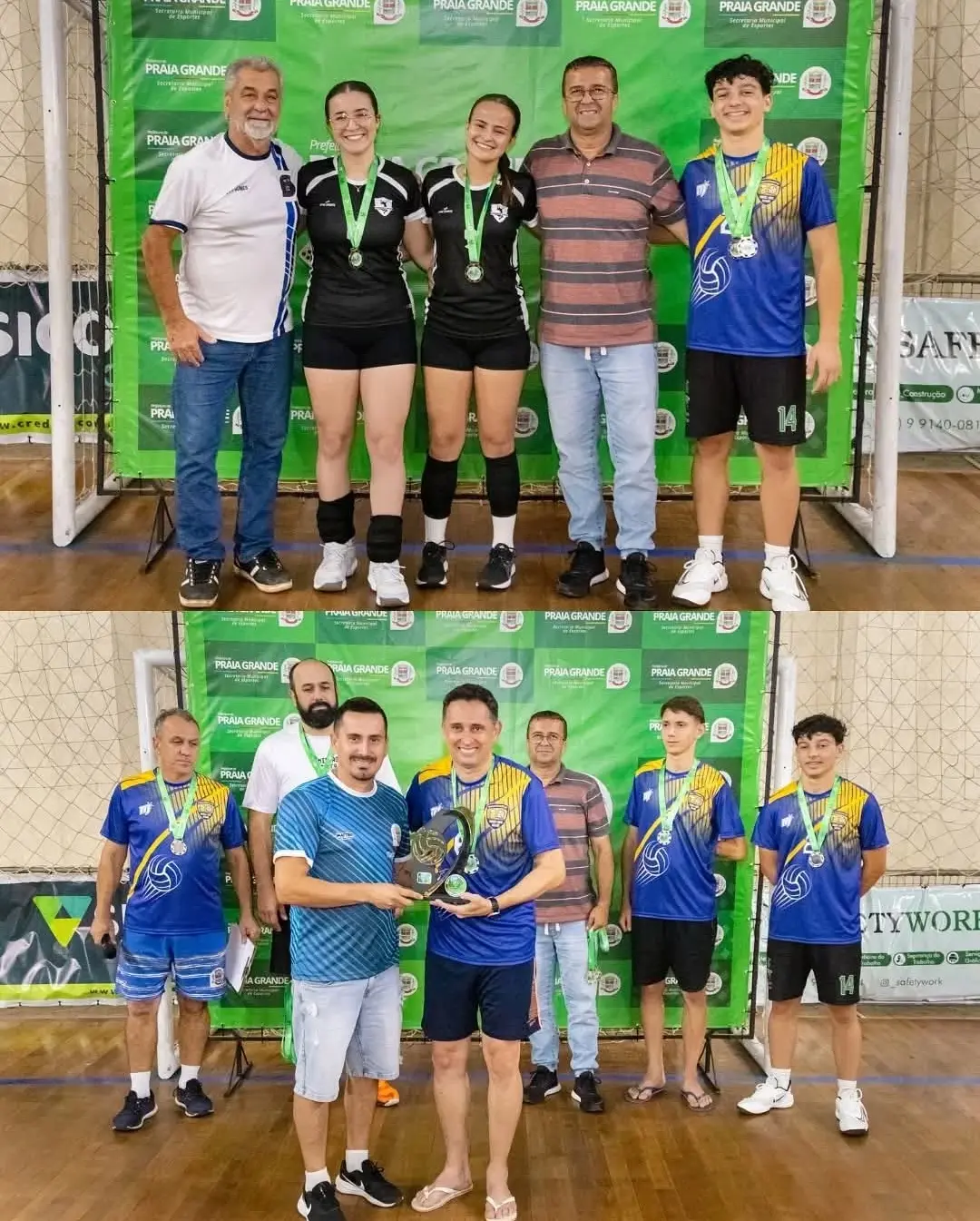 Monstros da PK e Gurias Levantam a Taça no Voleibol Adulto em Praia Grande