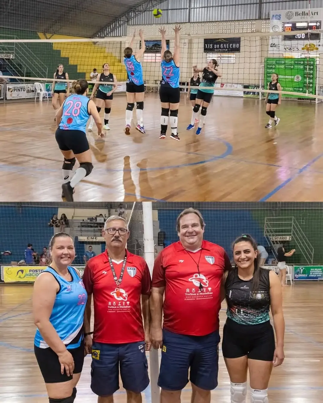 Monstros da PK e Gurias Levantam a Taça no Voleibol Adulto em Praia Grande