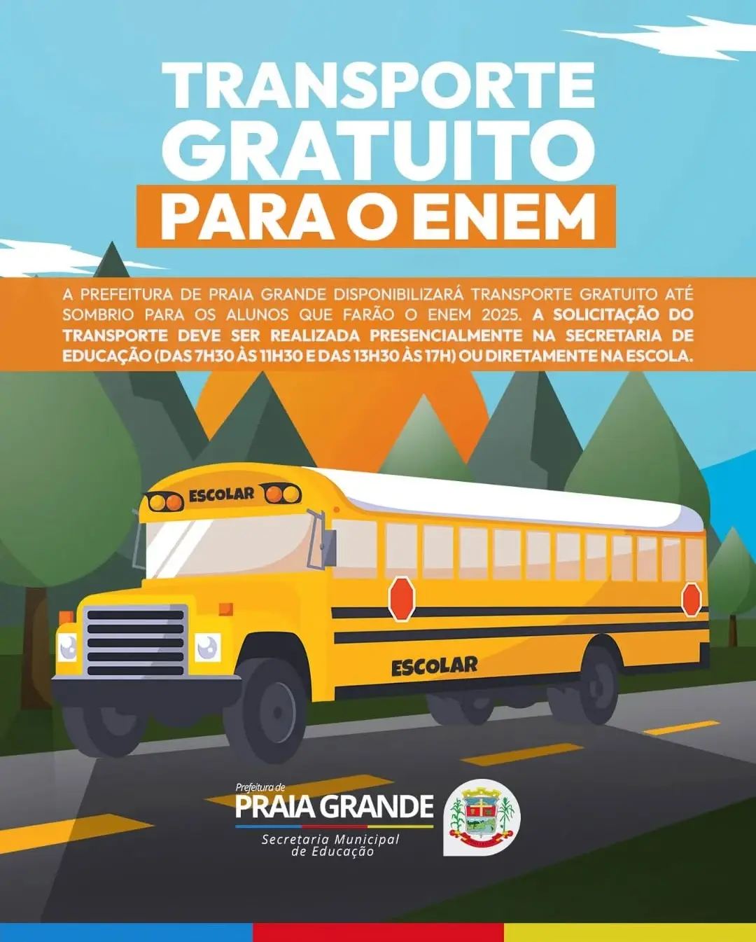 Praia Grande Garante Transporte Gratuito para Estudantes no ENEM 2025