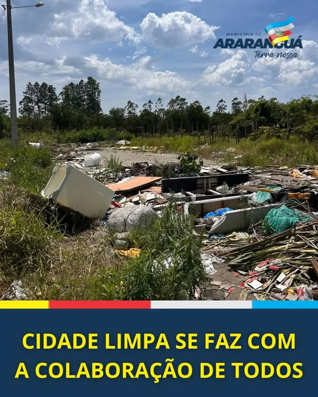 Descarte Irregular de Lixo Preocupa em Araranguá: Prefeitura Pede Colaboração da População