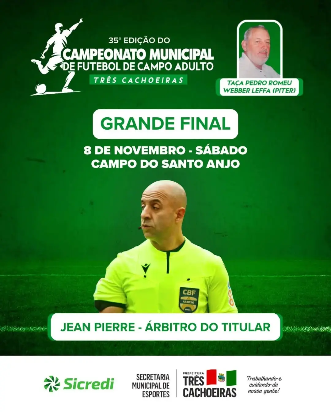 Ex-árbitro da FIFA Jean Pierre Apita Final do Campeonato em Três Cachoeiras
