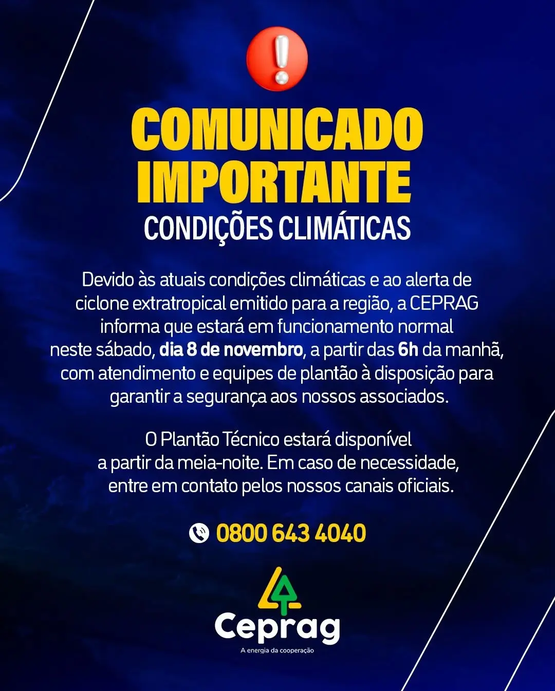 CEPRAG Alerta para Ciclone Extratropical em Santa Catarina: Prepare-se!