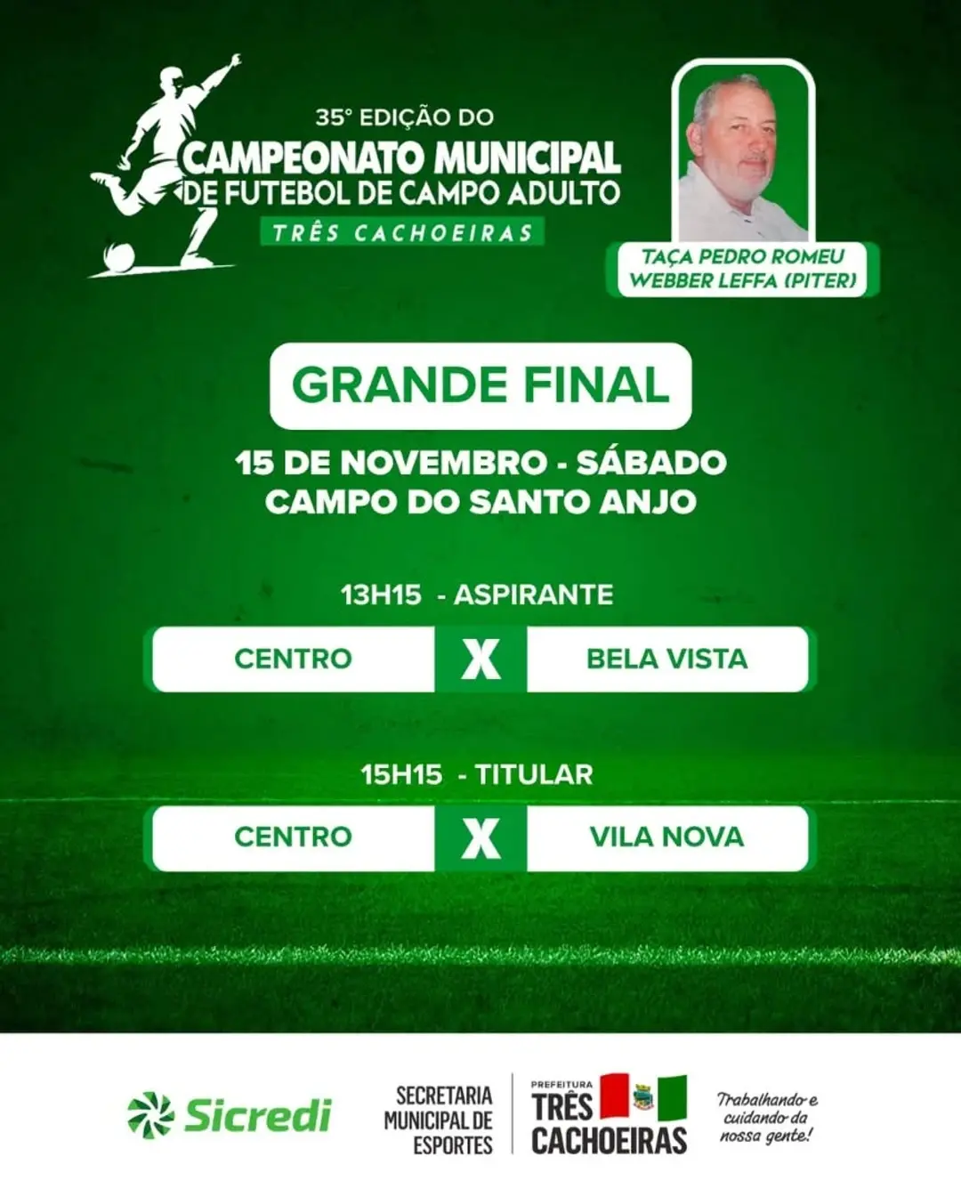 Três Cachoeiras Celebra a Grande Final do Campeonato Municipal de Futebol de Campo Adulto