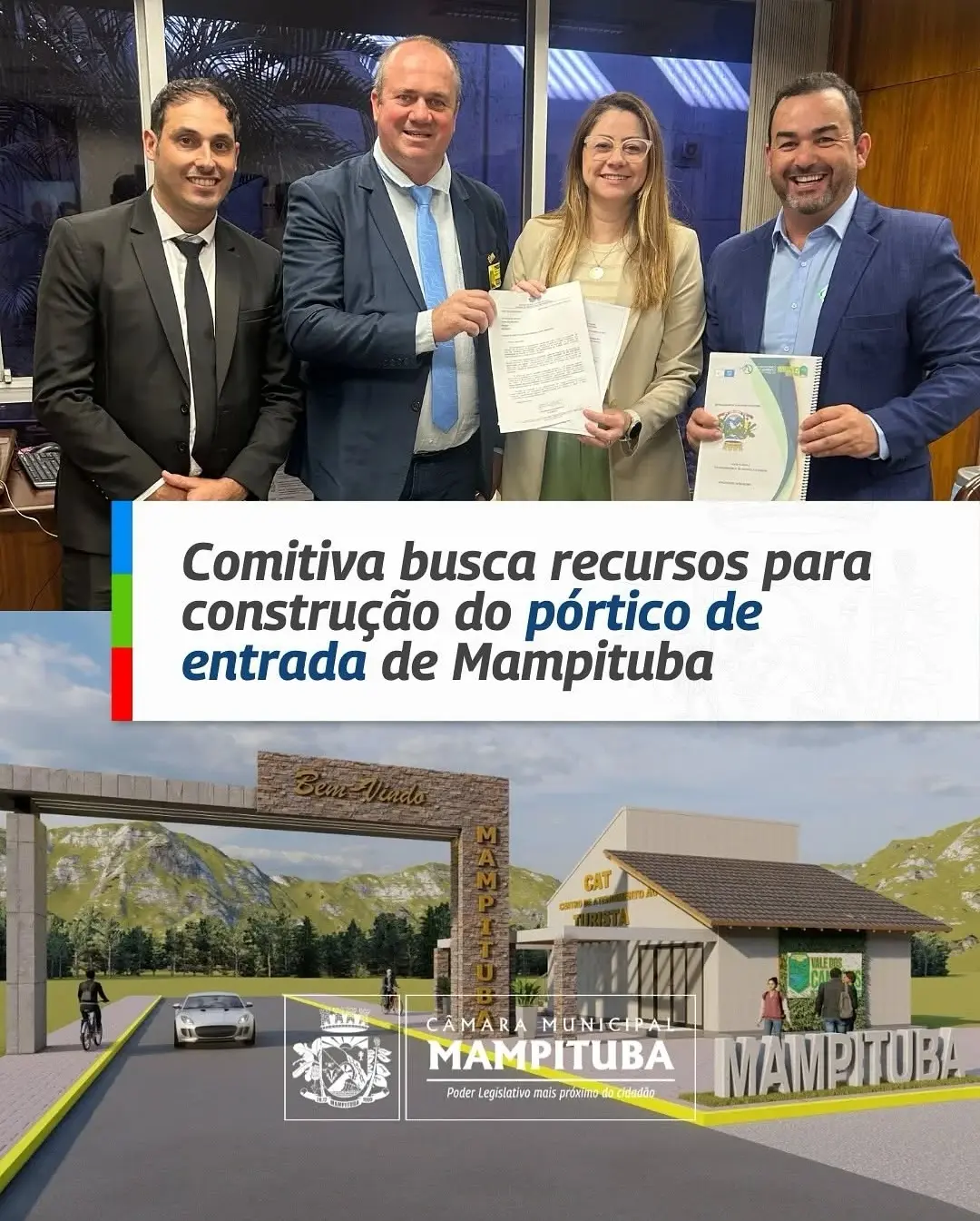 Mampituba busca recursos em Brasília para a construção de pórtico e CAT