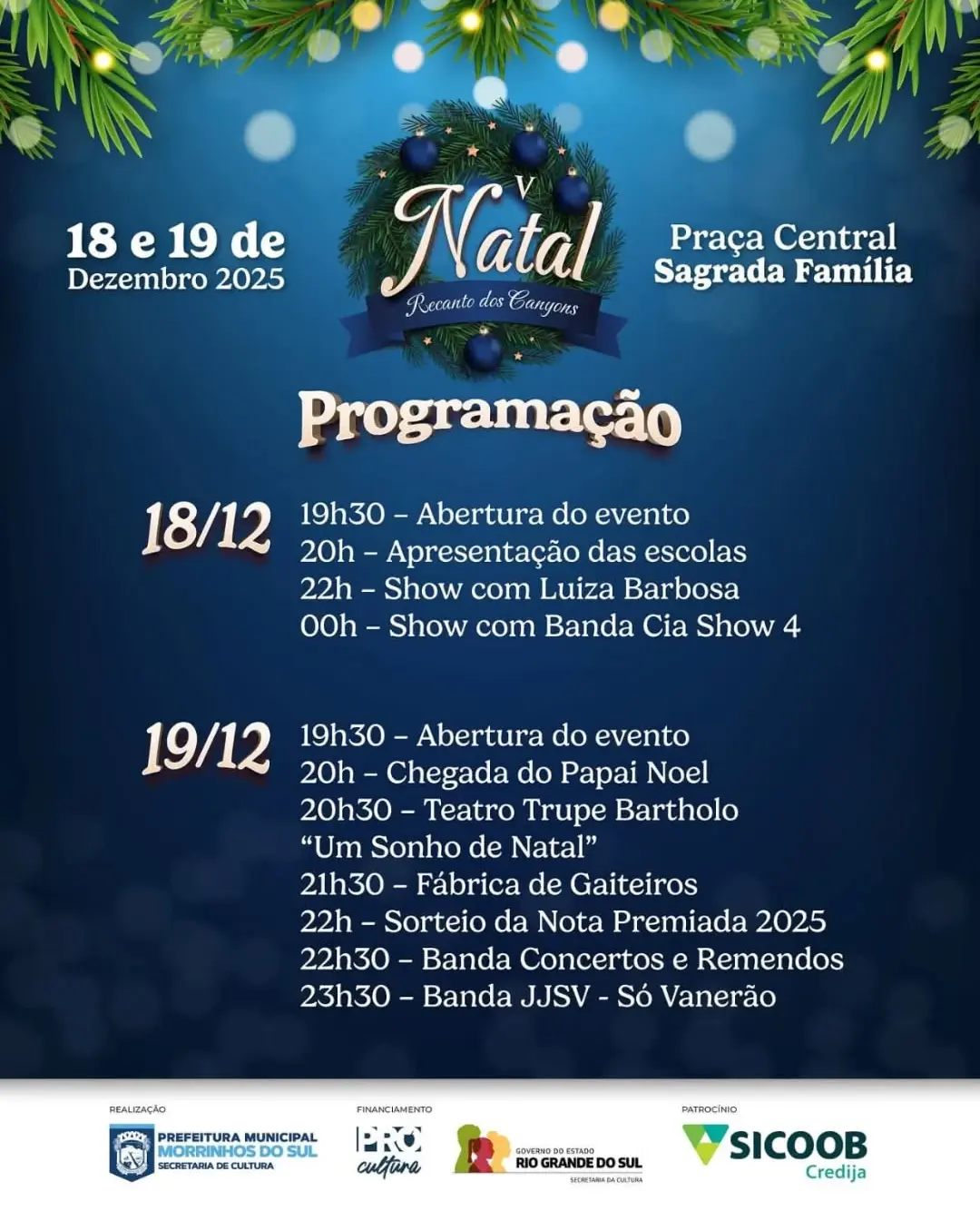 Morrinhos do Sul Celebra o 5º Natal Recanto dos Canyons com Programação Cultural Gratuita
