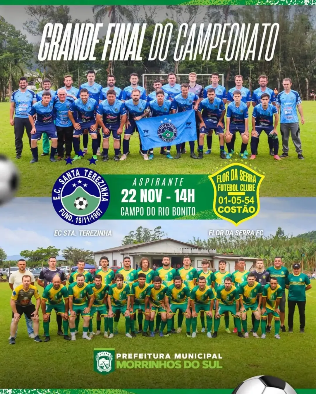 Morrinhos do Sul: Santa Terezinha e Flor da Serra Decidem Título do Aspirante