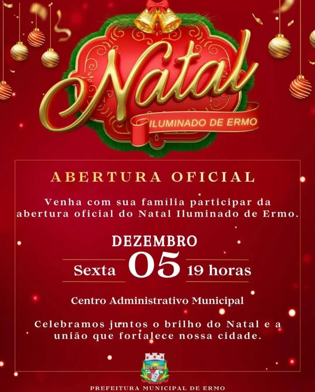 Ermo se Ilumina para o Natal: Abertura Oficial do Natal Iluminado Acontece em Dezembro