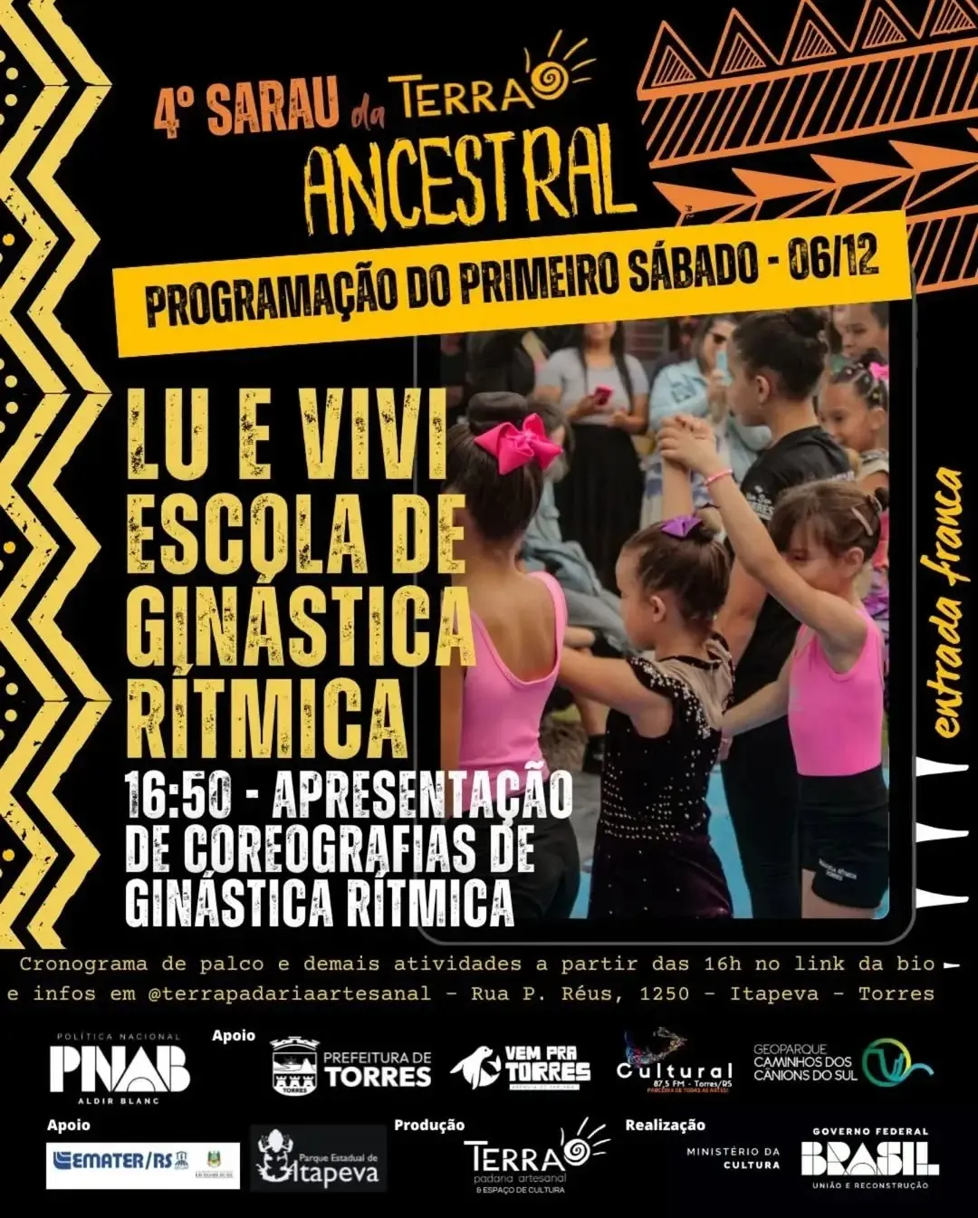 Torres Celebra a Cultura e Solidariedade no Sarau da Terra "Ancestral"