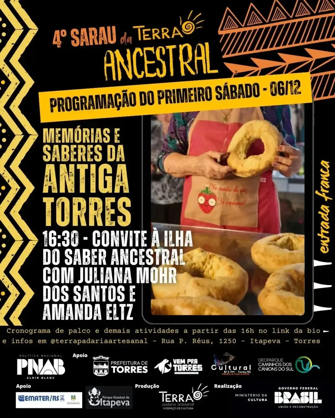 Torres Celebra a Cultura e Solidariedade no Sarau da Terra "Ancestral"