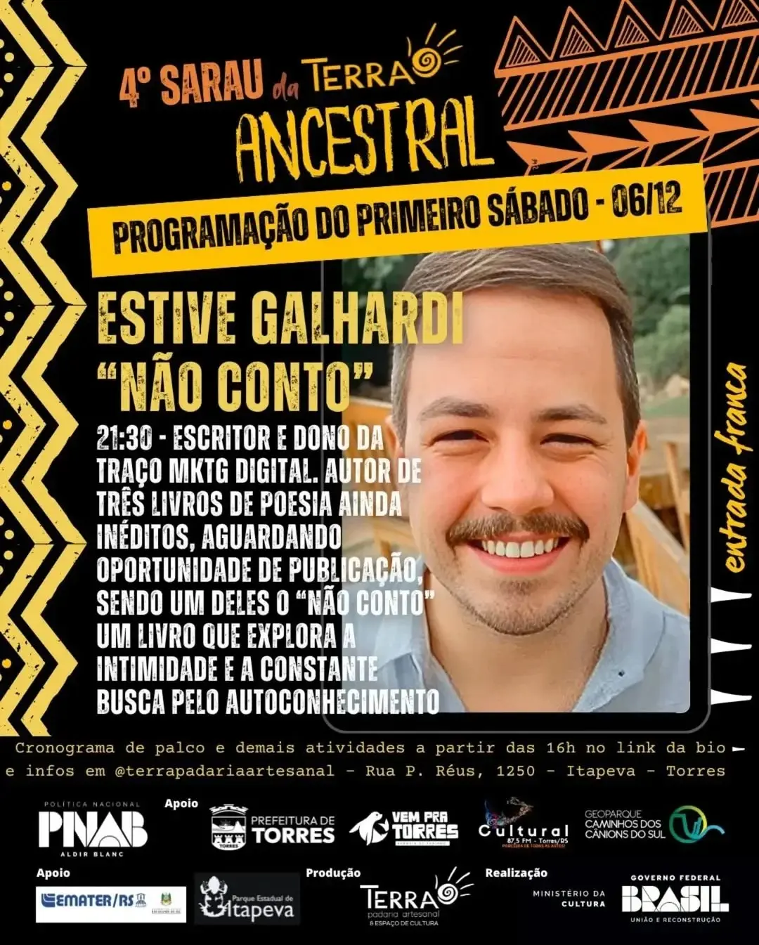 Torres Celebra a Cultura e Solidariedade no Sarau da Terra "Ancestral"