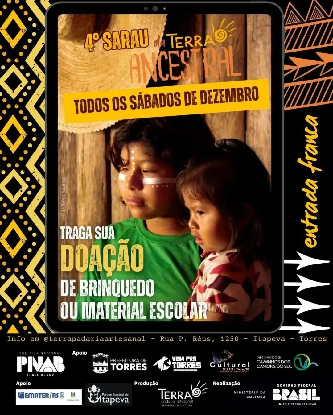 Torres Celebra a Cultura e Solidariedade no Sarau da Terra "Ancestral"