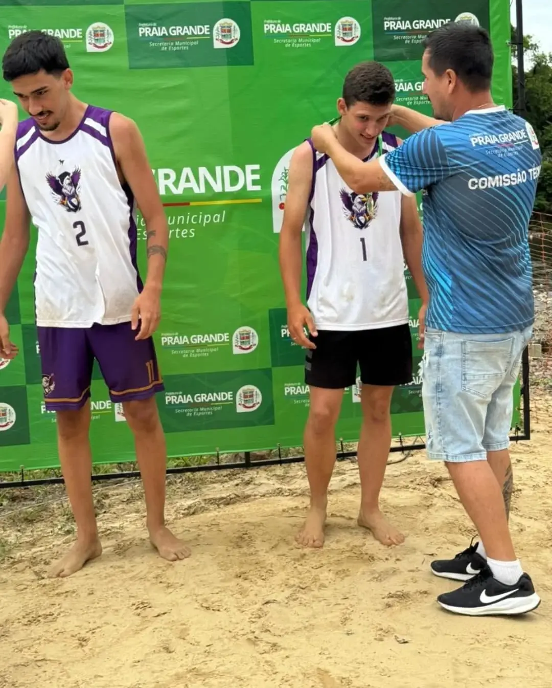 Praia Grande Coroou os Campeões da Taça Cidade de Vôlei de Dupla