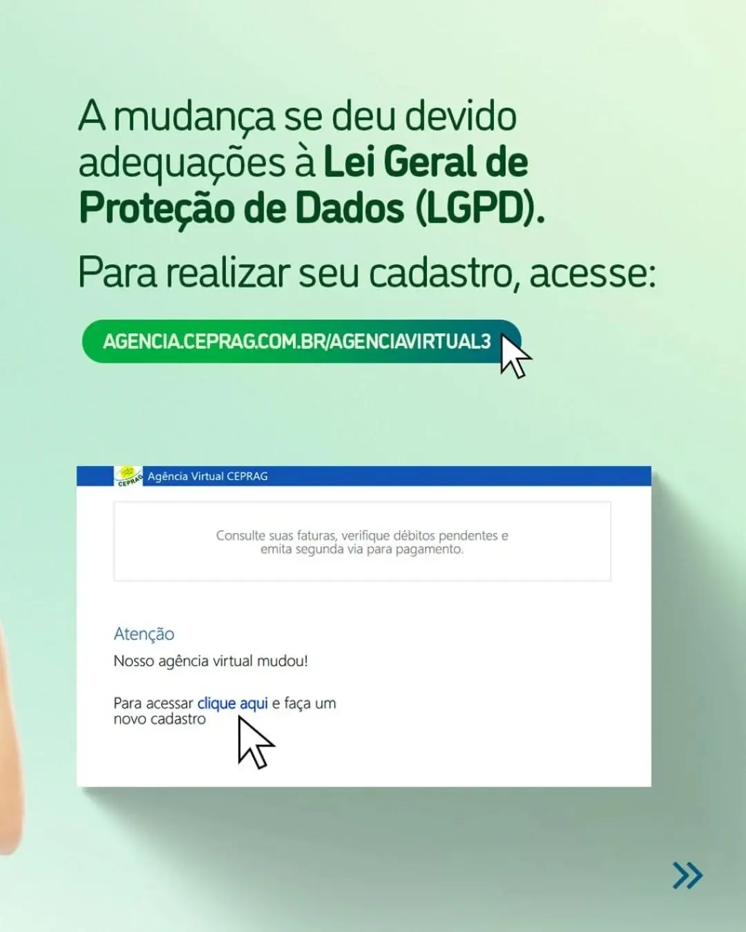 CEPRAG Alerta: Novo Cadastro na Agência Virtual Garante Acesso Após Adequação à LGPD