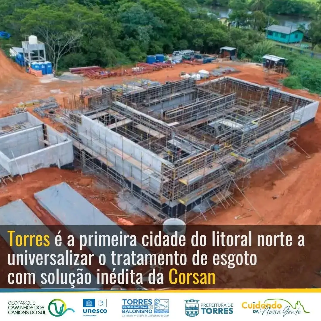 Torres Alcança Marco Histórico com 100% de Tratamento de Esgoto no Litoral Norte