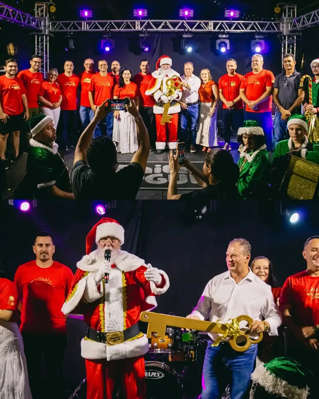 Papai Noel Chega de UTV e Ilumina o 16º Natal dos Canyons em Praia Grande