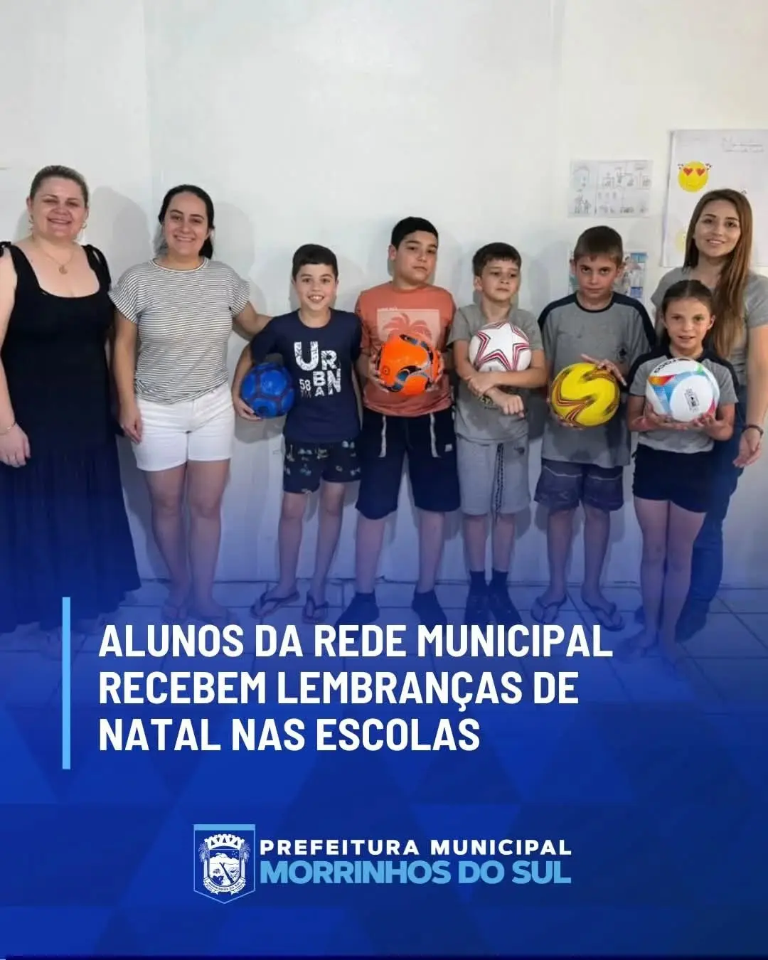 Morrinhos do Sul celebra o Natal com entrega de lembranças nas escolas municipais